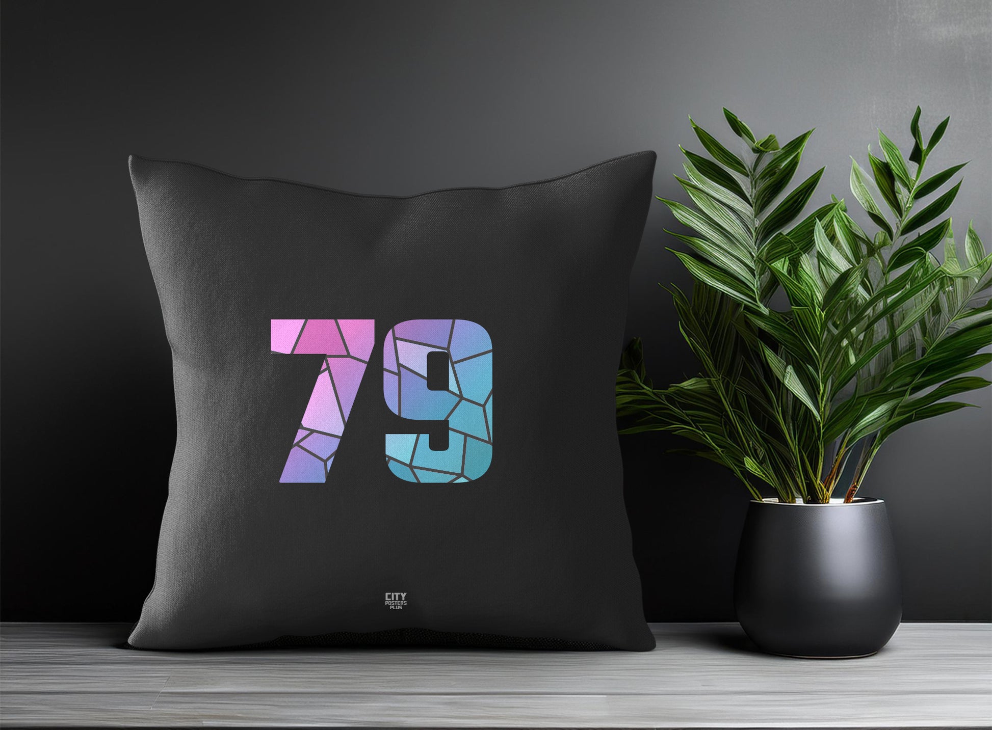 Print Deliver Plus 79 Number Square & Rectangle Pillow Cases | Modern Numeric Throw Pillow Covers 