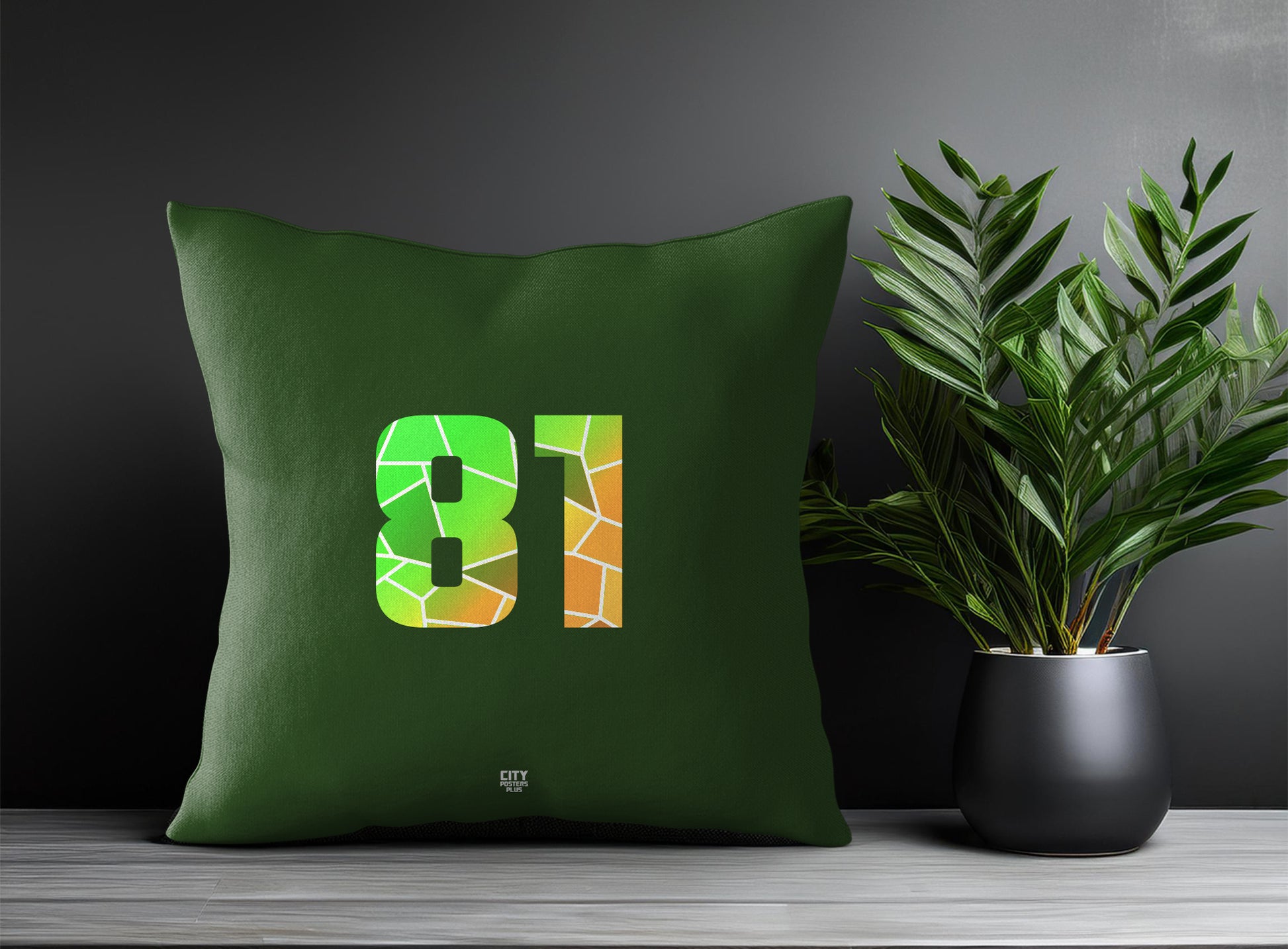 Print Deliver Plus 81 Number Square & Rectangle Pillow Cases | Modern Numeric Throw Pillow Covers 