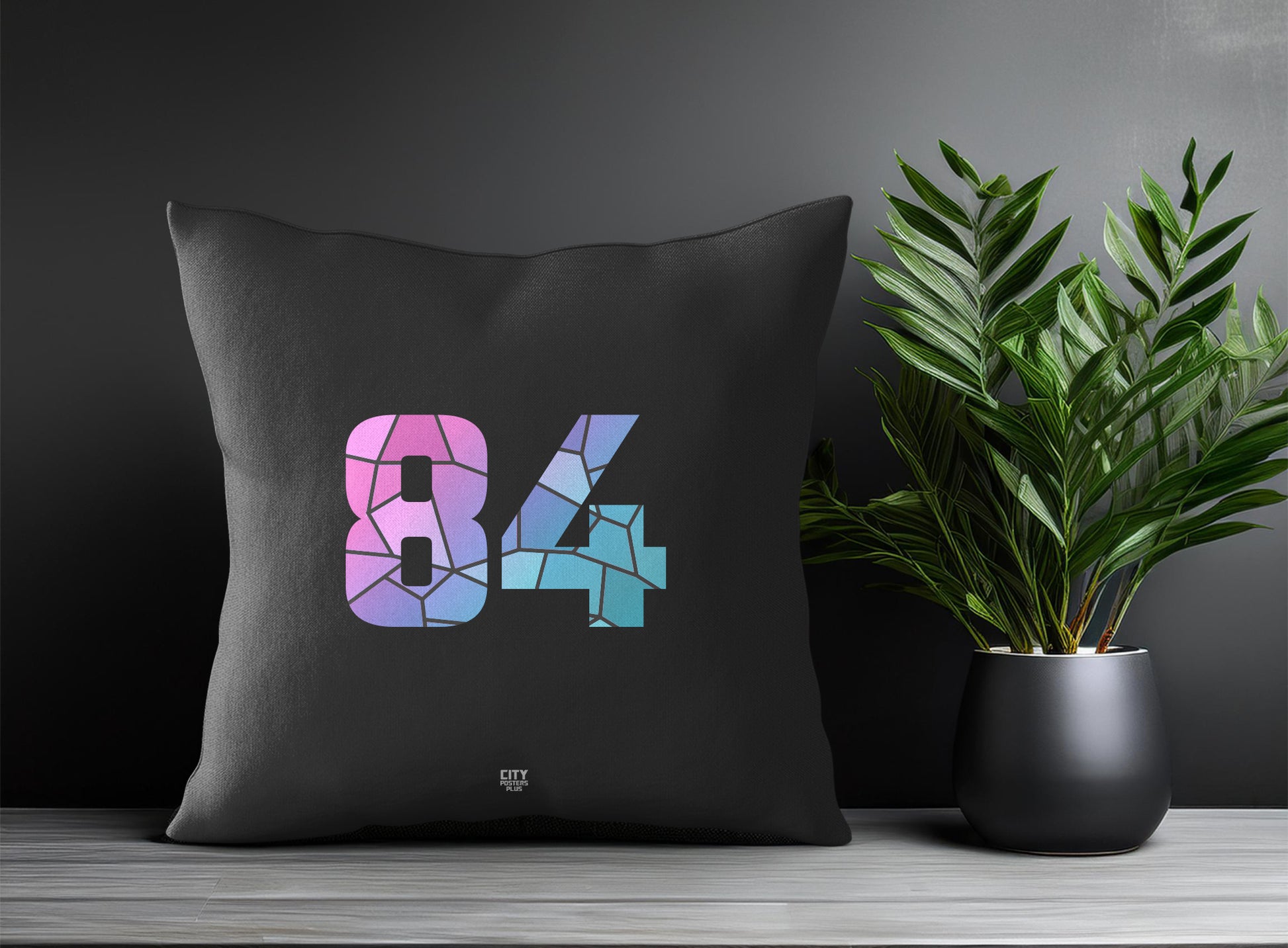 Print Deliver Plus 84 Number Square & Rectangle Pillow Cases | Modern Numeric Throw Pillow Covers 