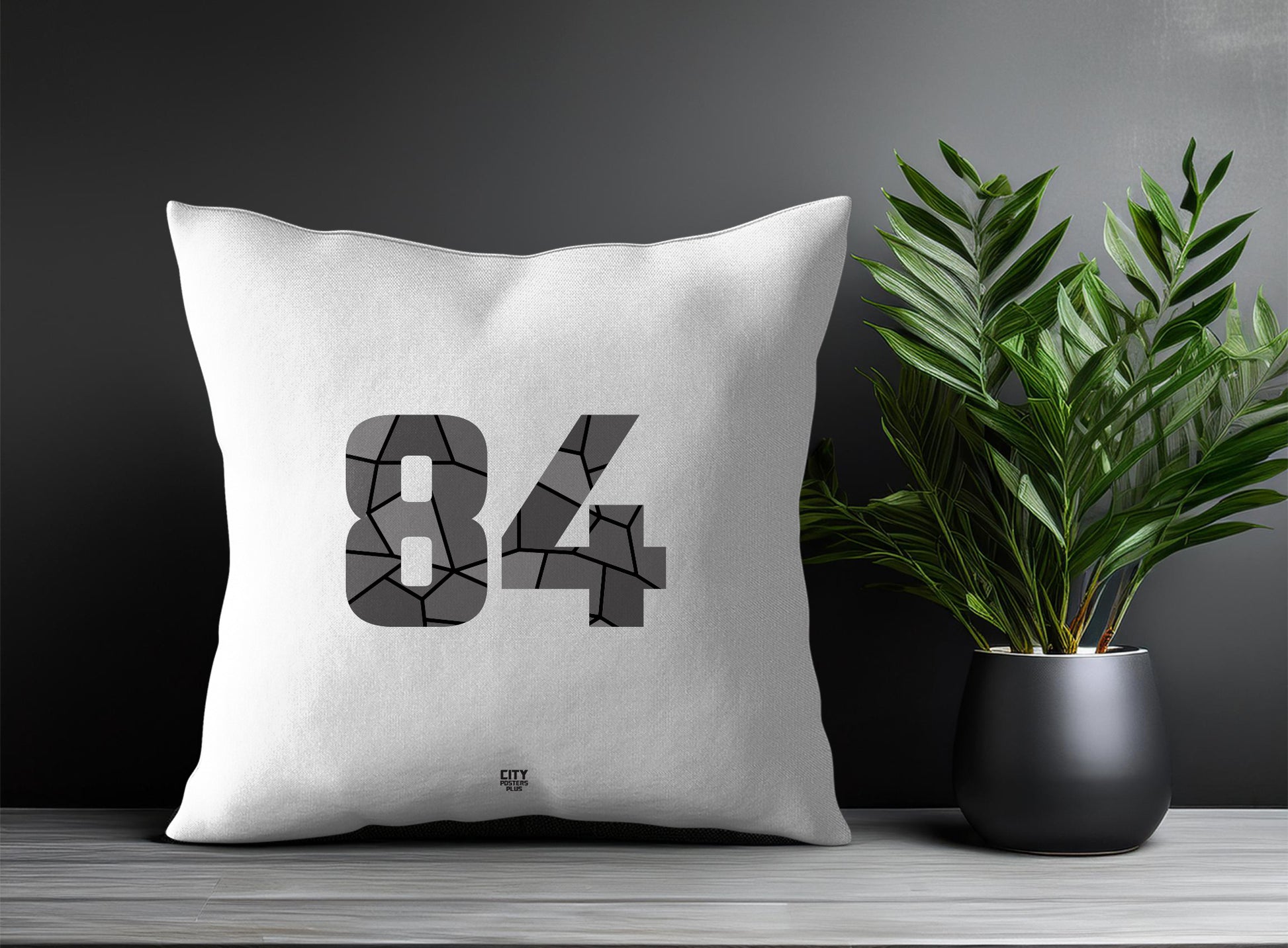 Print Deliver Plus 84 Number Square & Rectangle Pillow Cases | Modern Numeric Throw Pillow Covers 