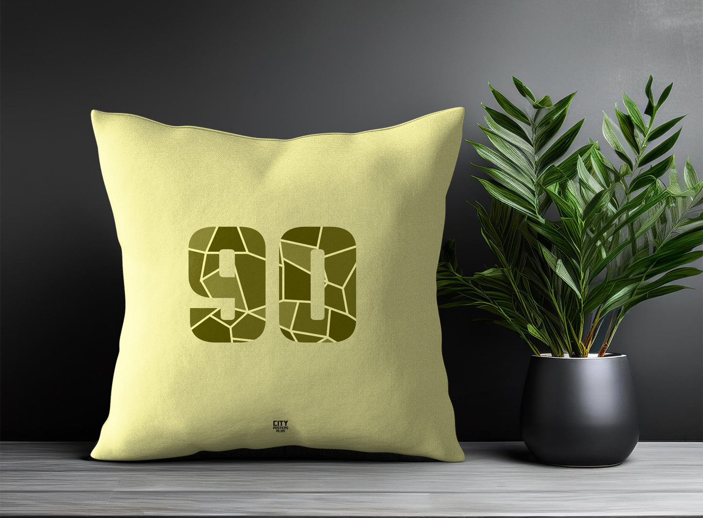 Print Deliver Plus 90 Number Square & Rectangle Pillow Cases | Modern Numeric Throw Pillow Covers 