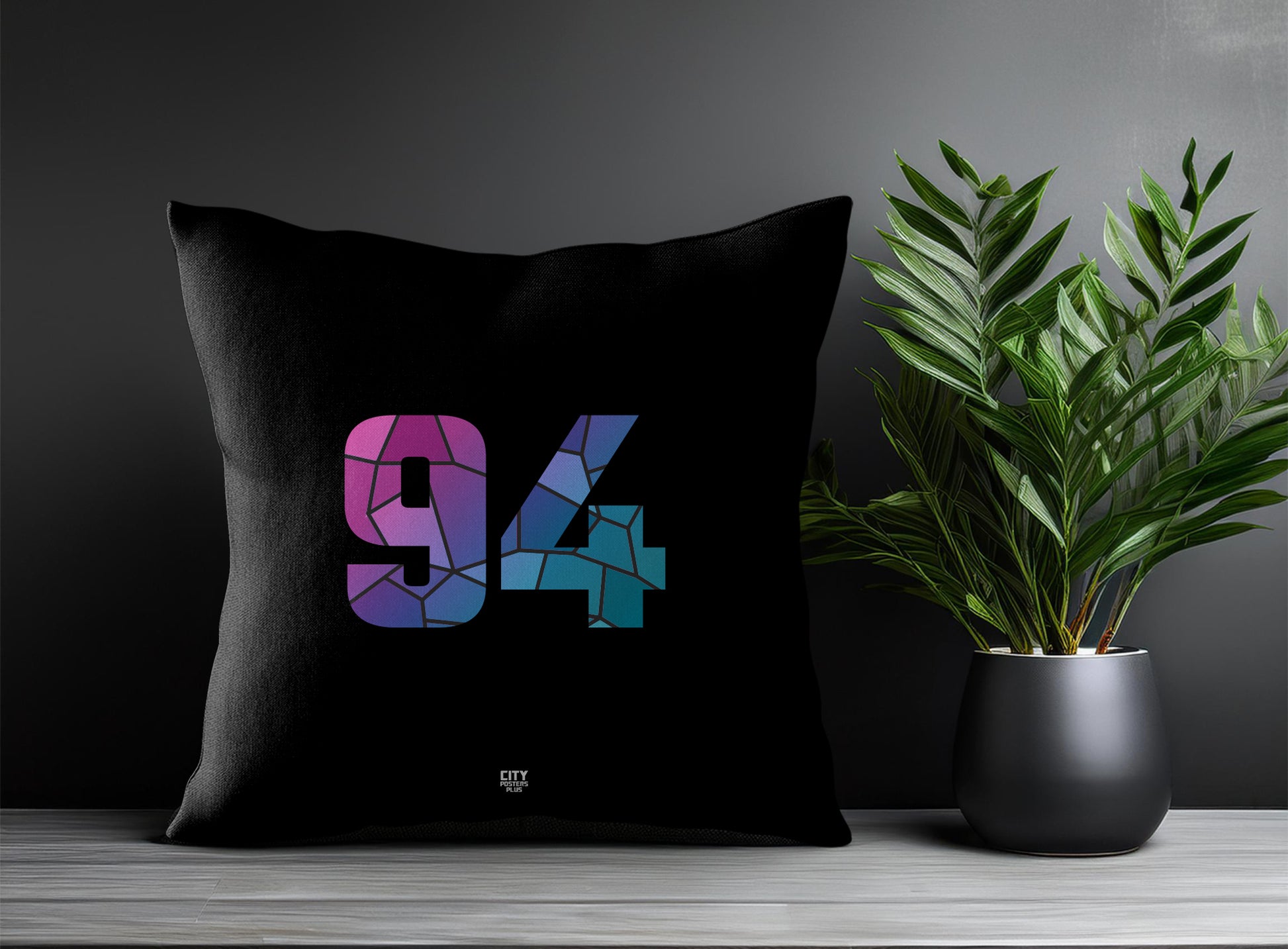 Print Deliver Plus 94 Number Square & Rectangle Pillow Cases | Modern Numeric Throw Pillow Covers 