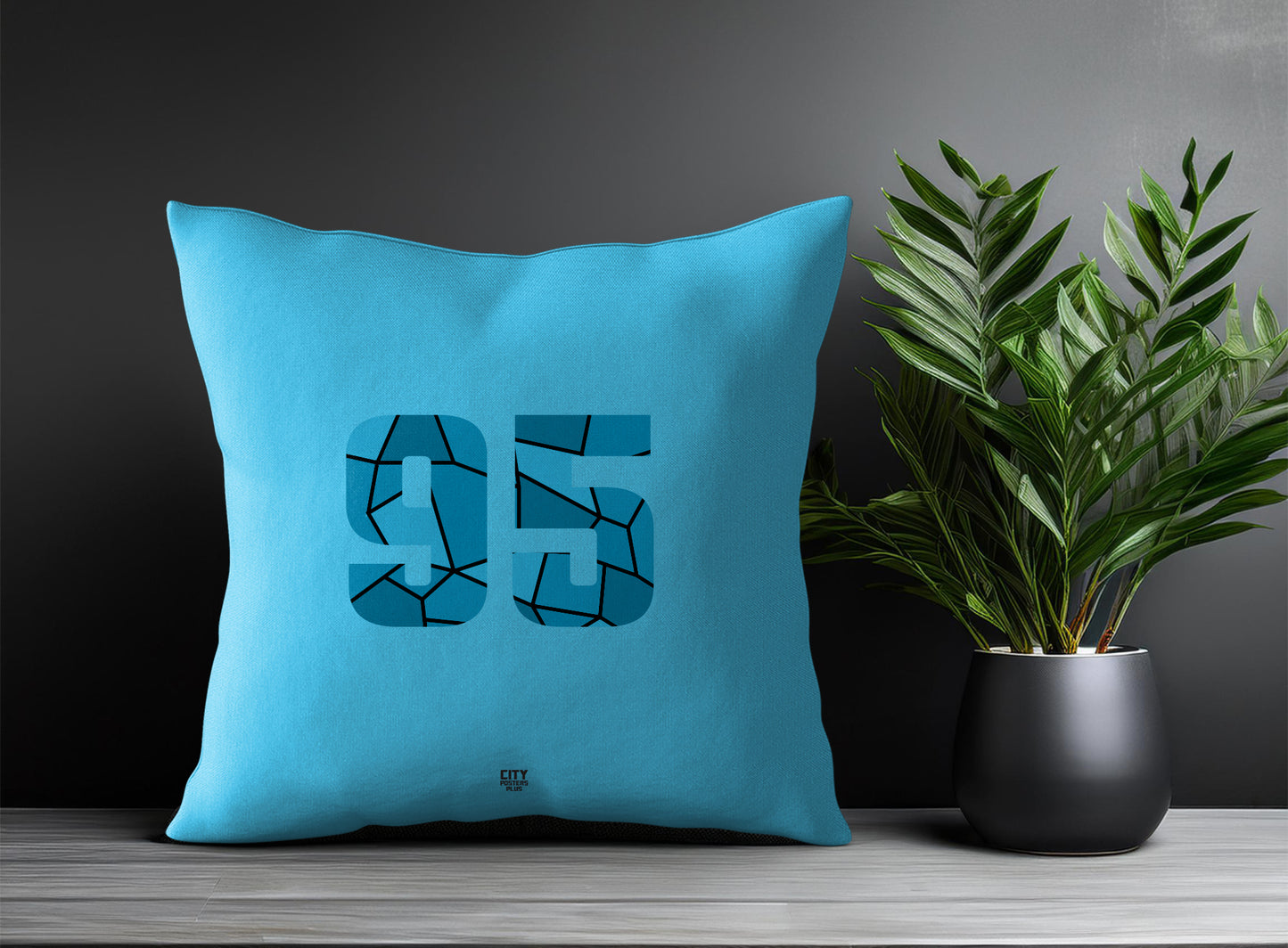 Print Deliver Plus 95 Number Square & Rectangle Pillow Cases | Modern Numeric Throw Pillow Covers 