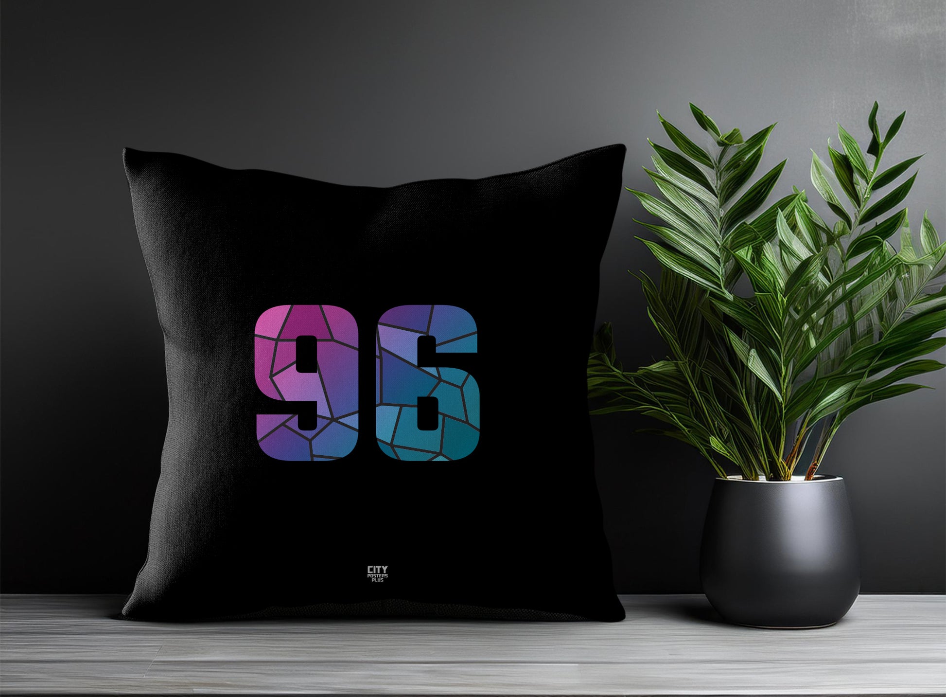 Print Deliver Plus 96 Number Square & Rectangle Pillow Cases | Modern Numeric Throw Pillow Covers 