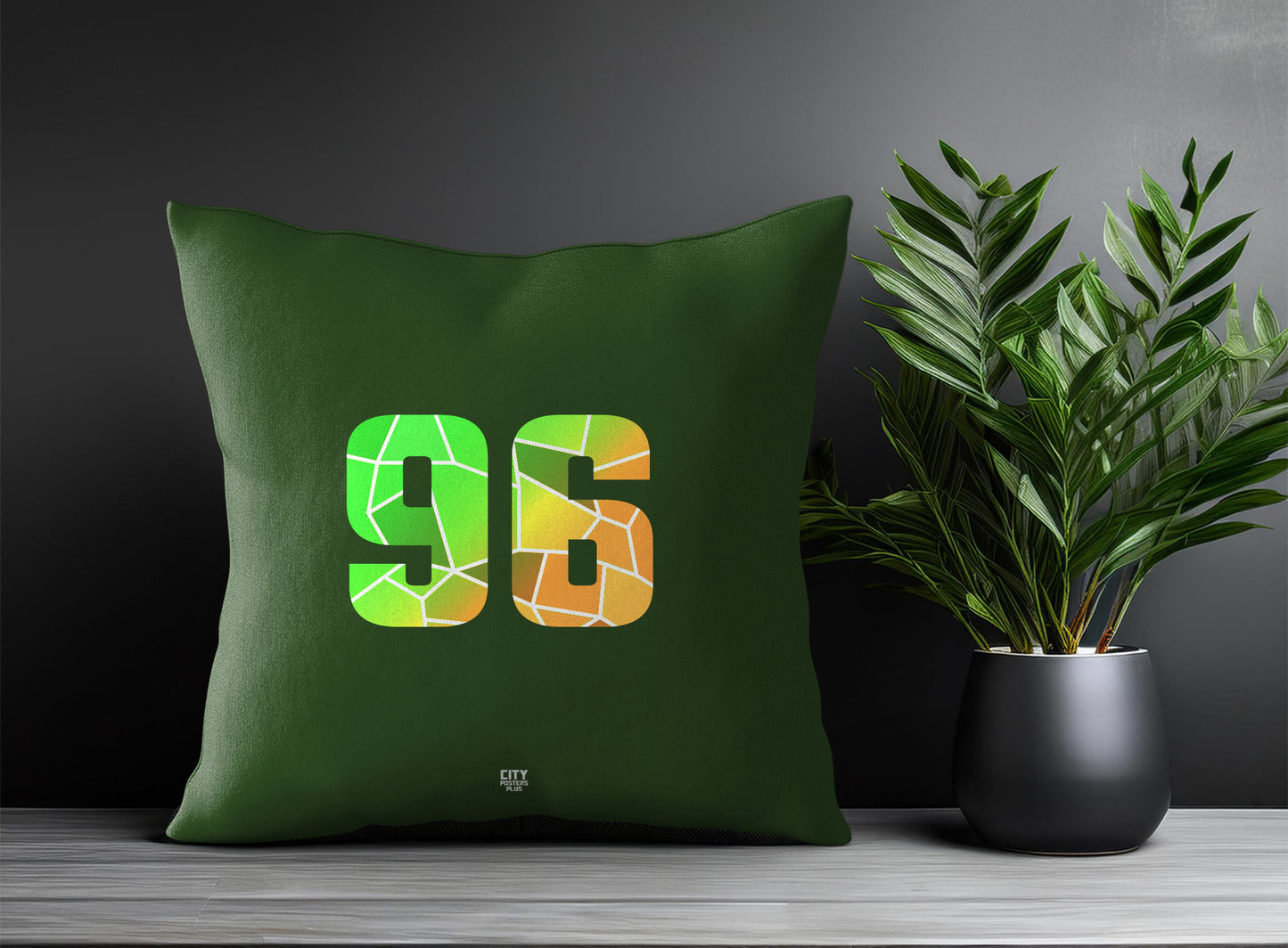 Print Deliver Plus 96 Number Square & Rectangle Pillow Cases | Modern Numeric Throw Pillow Covers 