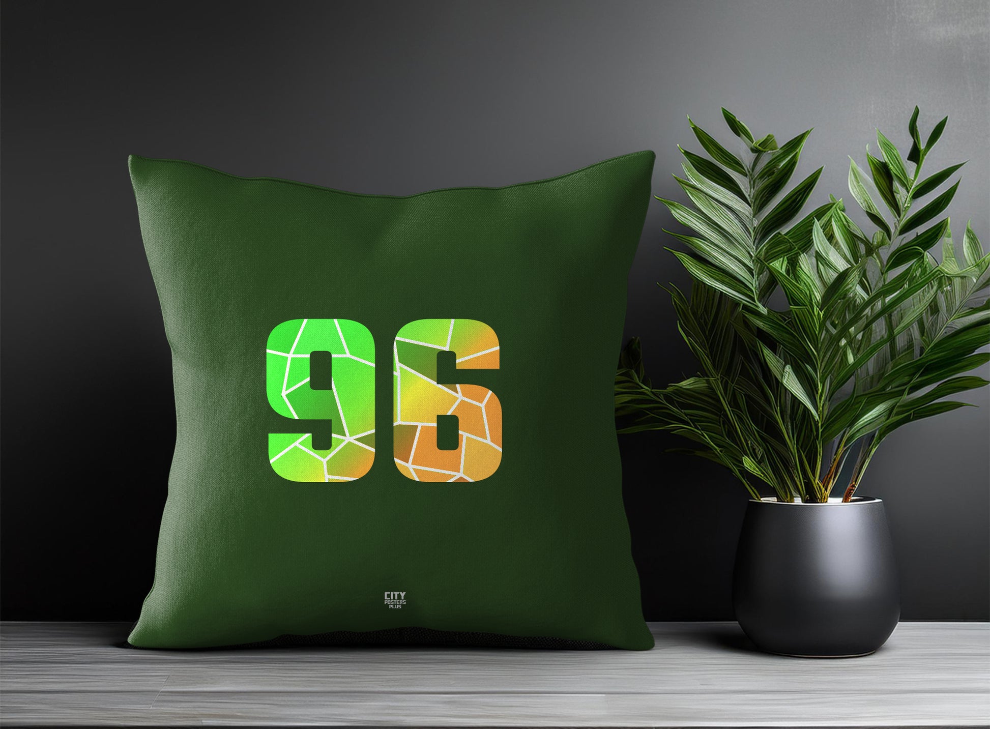 Print Deliver Plus 96 Number Square & Rectangle Pillow Cases | Modern Numeric Throw Pillow Covers 