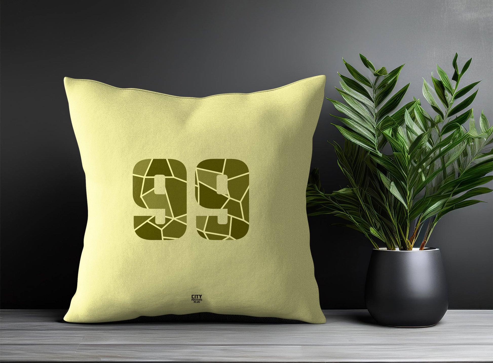 Print Deliver Plus 99 Number Square & Rectangle Pillow Cases | Modern Numeric Throw Pillow Covers 