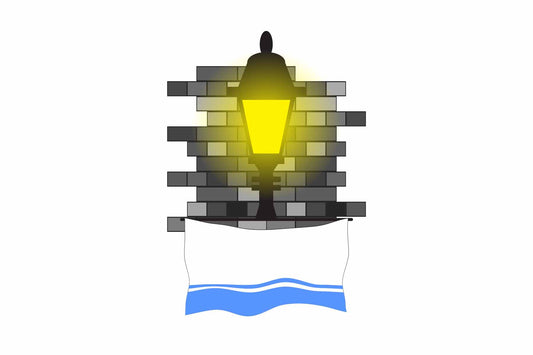 Altai Republic Town Street Lamp Bricks Sticker & Magnet