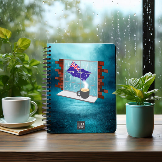 Australia Coffee Rain Notebook