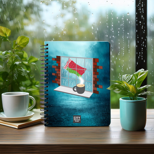 Belarus Coffee Rain Notebook