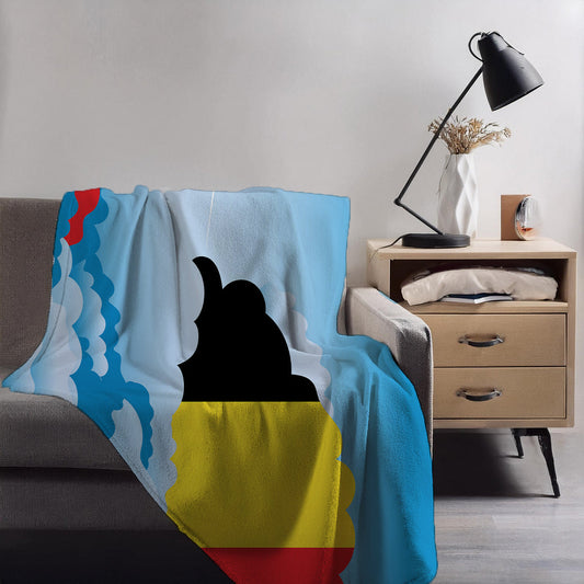 Belgium Day Clouds Blankets & Throws | Soft Premium Blankets | City Posters Plus