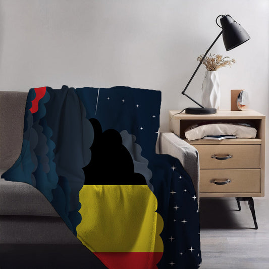 Belgium Night Clouds Blankets & Throws | Premium Soft Blankets | City Posters Plus