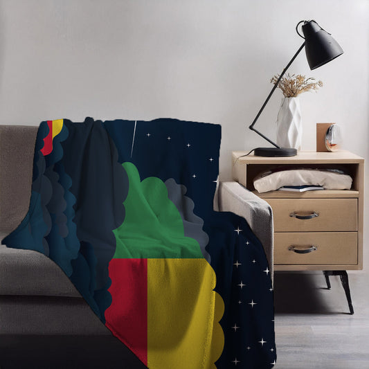 Benin Night Clouds Blankets & Throws | Premium Soft Blankets | City Posters Plus