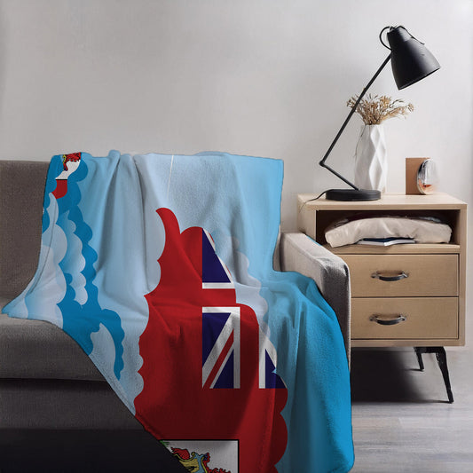 Bermuda Day Clouds Blankets & Throws | Soft Premium Blankets | City Posters Plus