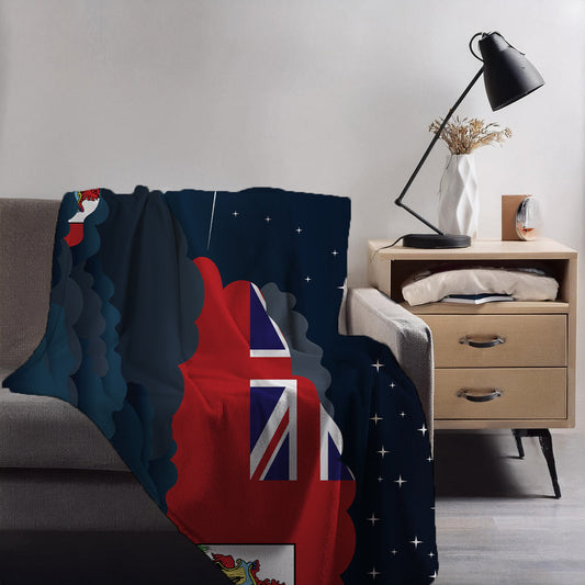 Bermuda Night Clouds Blankets & Throws | Premium Soft Blankets | City Posters Plus