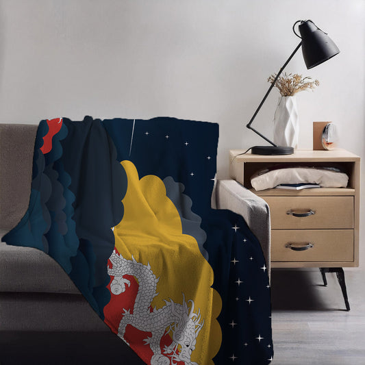 Bhutan Night Clouds Blankets & Throws | Premium Soft Blankets | City Posters Plus