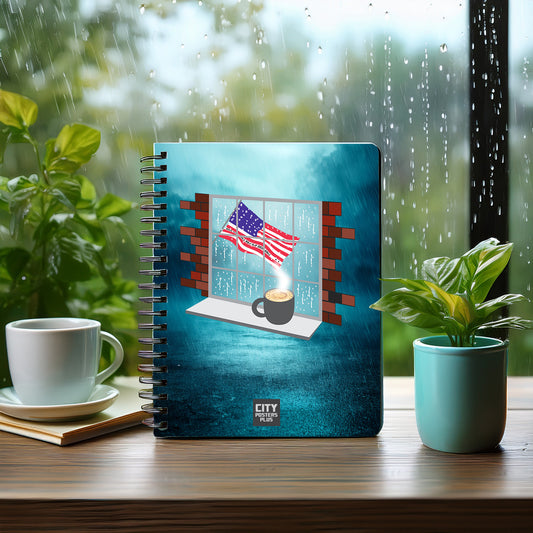 Bikini Atoll Coffee Rain Notebook