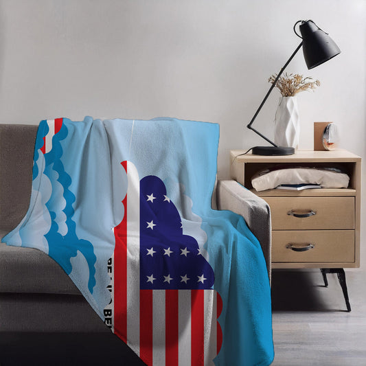 Bikini Atoll Day Clouds Blankets & Throws | Soft Premium Blankets | City Posters Plus
