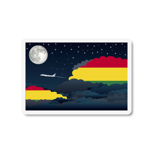 Bolivia Airplane Night Clouds Sticker & Magnet