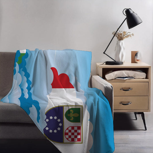 Bosnia Case and Herzegovina Federation of Day Clouds Blankets & Throws | Soft Premium Blankets | City Posters Plus