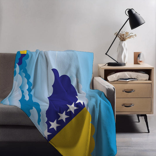 Bosnia Case and Herzegovina Day Clouds Blankets & Throws | Soft Premium Blankets | City Posters Plus