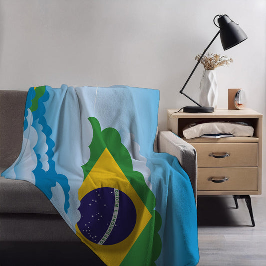 Brazil Day Clouds Blankets & Throws | Soft Premium Blankets | City Posters Plus