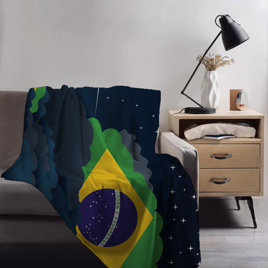 Brazil Night Clouds Blankets & Throws | Premium Soft Blankets | City Posters Plus