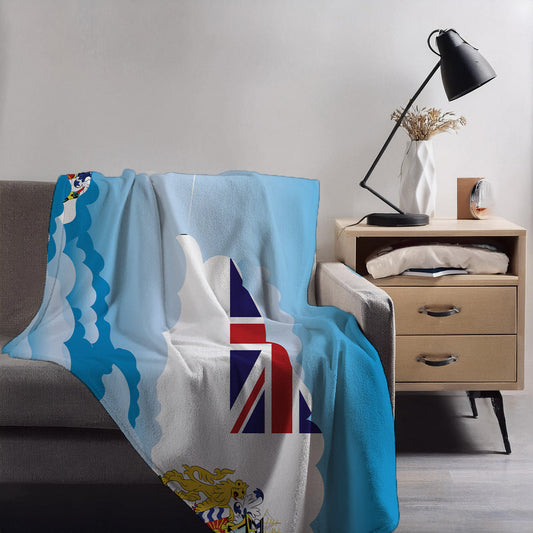 British Antarctic Territory Day Clouds Blankets & Throws | Soft Premium Blankets | City Posters Plus