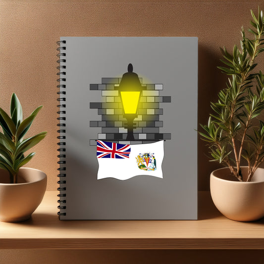 British Antarctic Territory  Street Lamp Bricks Notebook