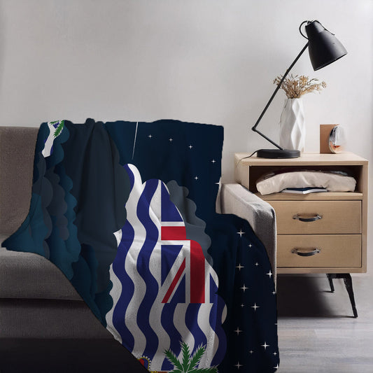 British Indian Ocean Territory Night Clouds Blankets & Throws | Premium Soft Blankets | City Posters Plus