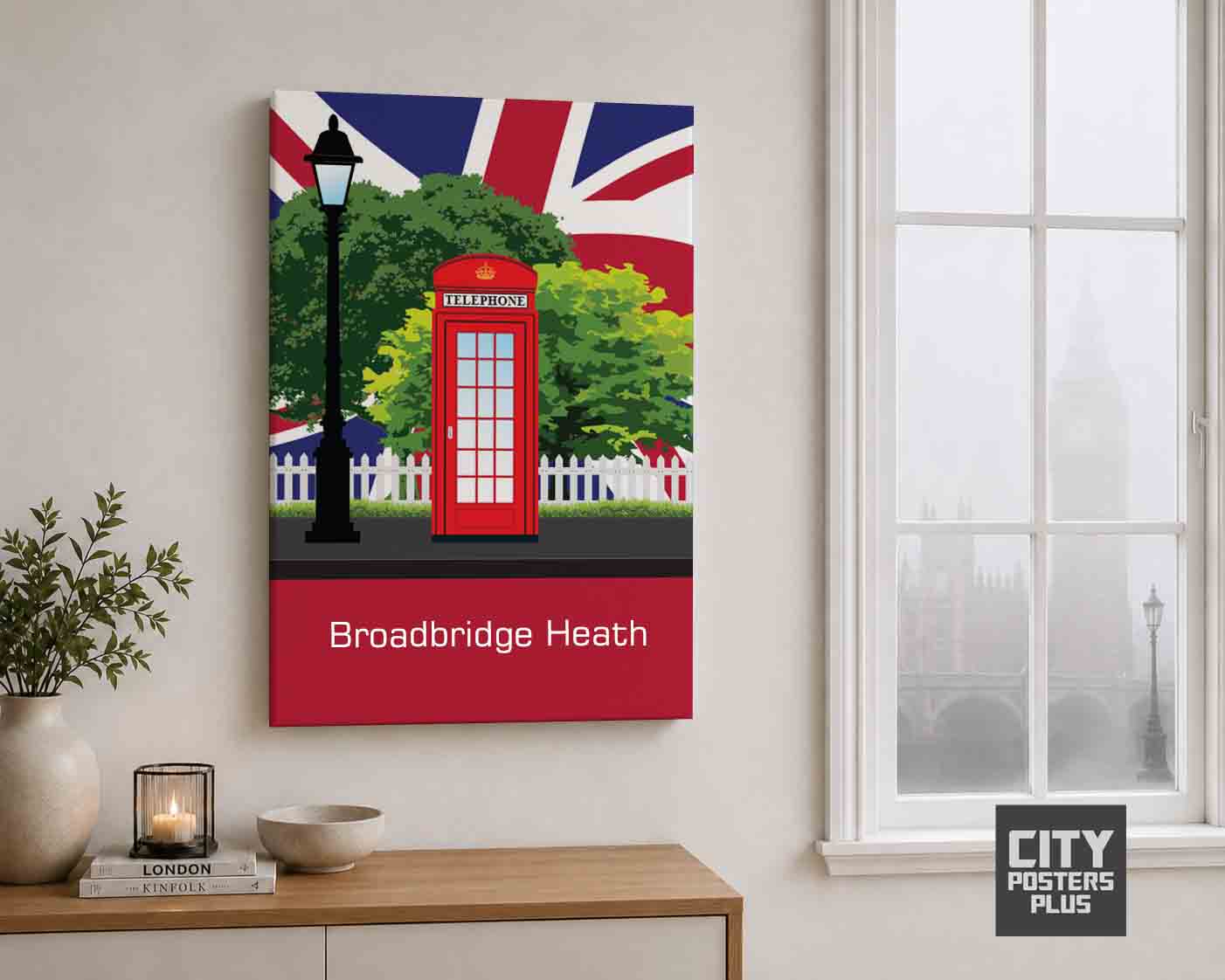 Broadbridge Heath Red Telephone Box Canvas Wrapped | 360 Images Plus