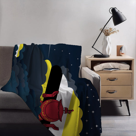 Brunei Night Clouds Blankets & Throws | Premium Soft Blankets | City Posters Plus