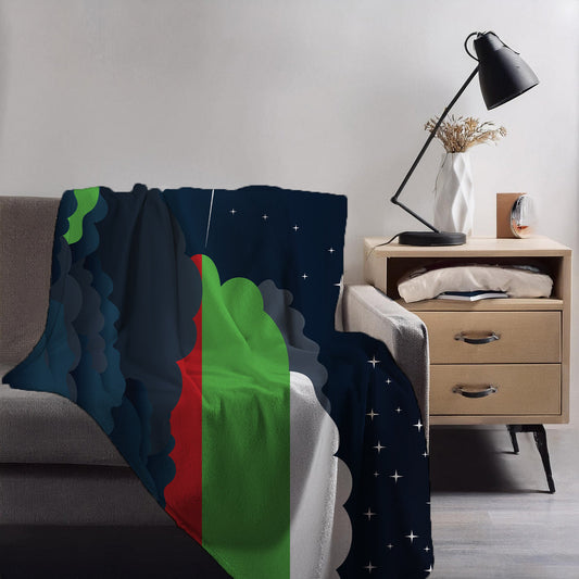 Bulgaria Night Clouds Blankets & Throws | Premium Soft Blankets | City Posters Plus