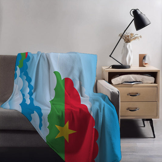 Burkina Faso Day Clouds Blankets & Throws | Soft Premium Blankets | City Posters Plus