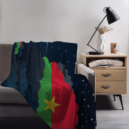 Burkina Faso Night Clouds Blankets & Throws | Premium Soft Blankets | City Posters Plus