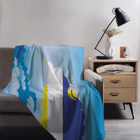 Buryatia Day Clouds Blankets & Throws | Soft Premium Blankets | City Posters Plus