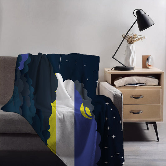 Buryatia Night Clouds Blankets & Throws | Premium Soft Blankets | City Posters Plus