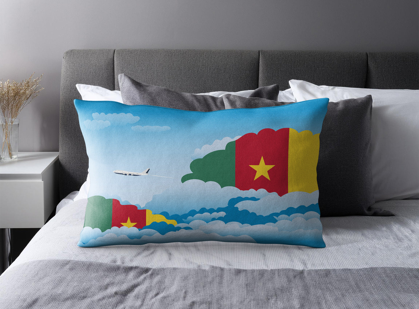 Cameroon World Airplane Day Clouds Square & Rectangle Pillow Cases | Aviation Decorative Pillow Covers