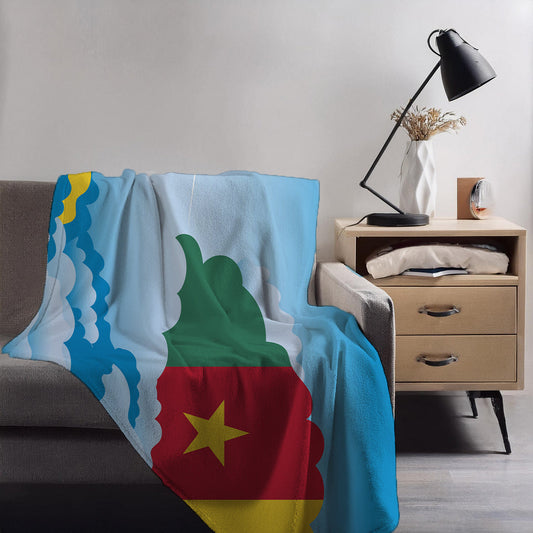 Cameroon Day Clouds Blankets & Throws | Soft Premium Blankets | City Posters Plus