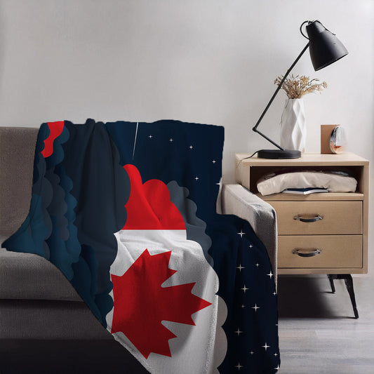 Canada Night Clouds Blankets & Throws | Premium Soft Blankets | City Posters Plus