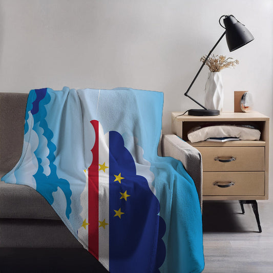 Cape Verde Day Clouds Blankets & Throws | Soft Premium Blankets | City Posters Plus