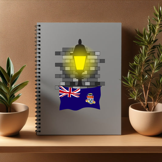 Cayman Islands  Street Lamp Bricks Notebook