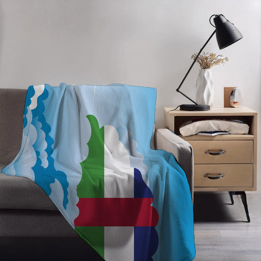 Central African Republic Day Clouds Blankets & Throws | Soft Premium Blankets | City Posters Plus