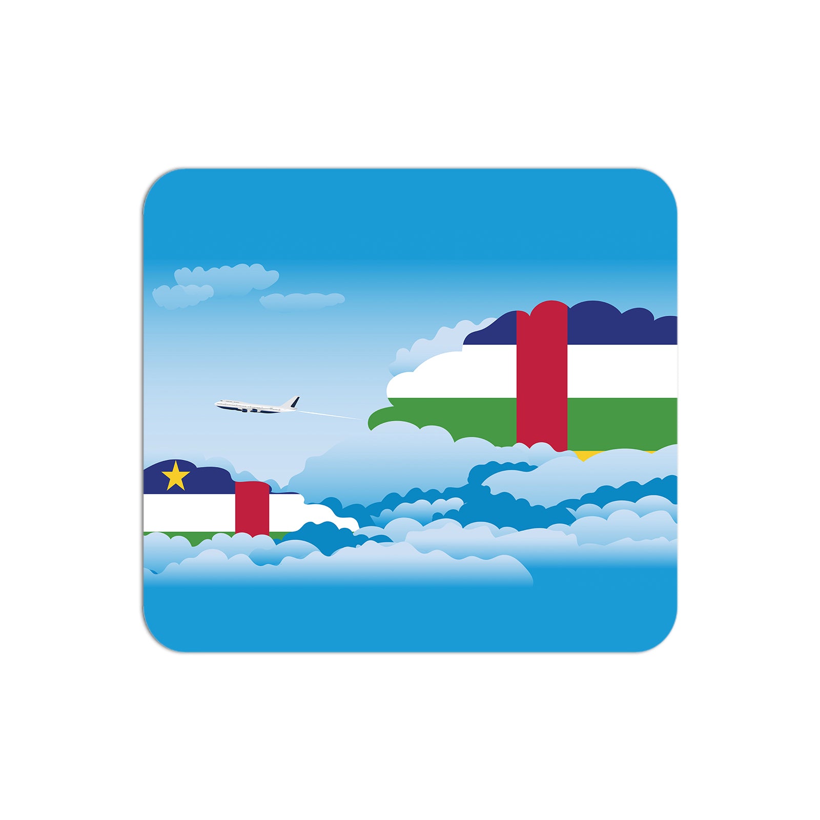 Central African Republic Airplane Airport Flight Day Clouds Mousepad 