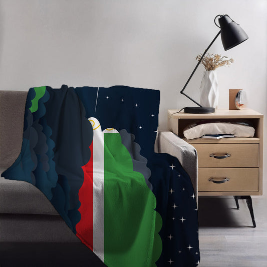 Chechen Republic Night Clouds Blankets & Throws | Premium Soft Blankets | City Posters Plus