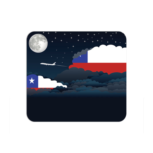 Chile Airplane Airport Flight Night Clouds Mousepad 