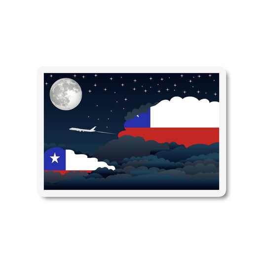Chile Airplane Night Clouds Sticker & Magnet