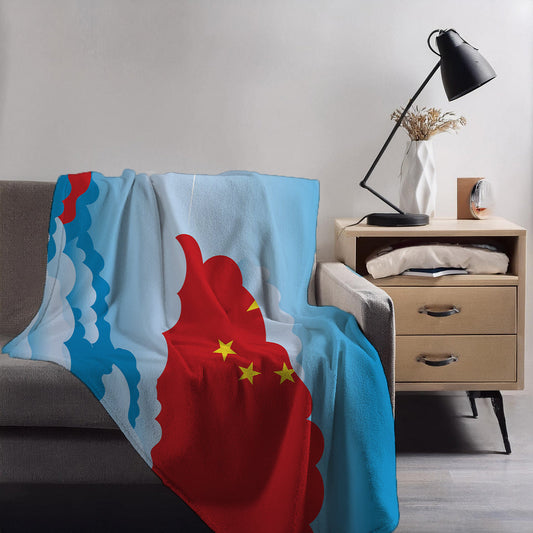China Day Clouds Blankets & Throws | Soft Premium Blankets | City Posters Plus