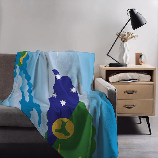Christmas Island Day Clouds Blankets & Throws | Soft Premium Blankets | City Posters Plus
