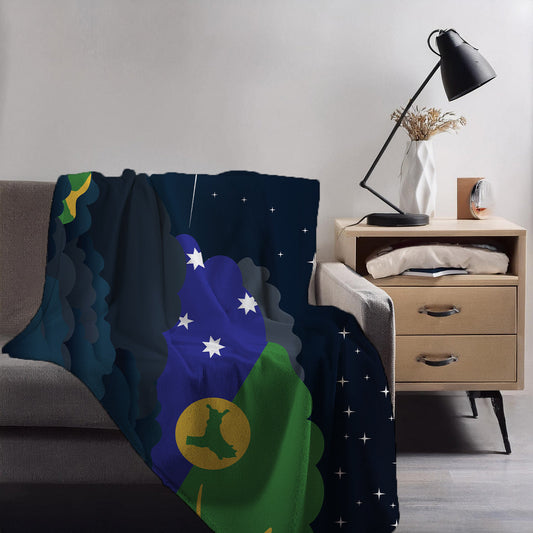 Christmas Island Night Clouds Blankets & Throws | Premium Soft Blankets | City Posters Plus